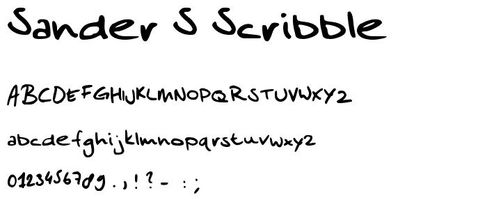Sander_s Scribble font